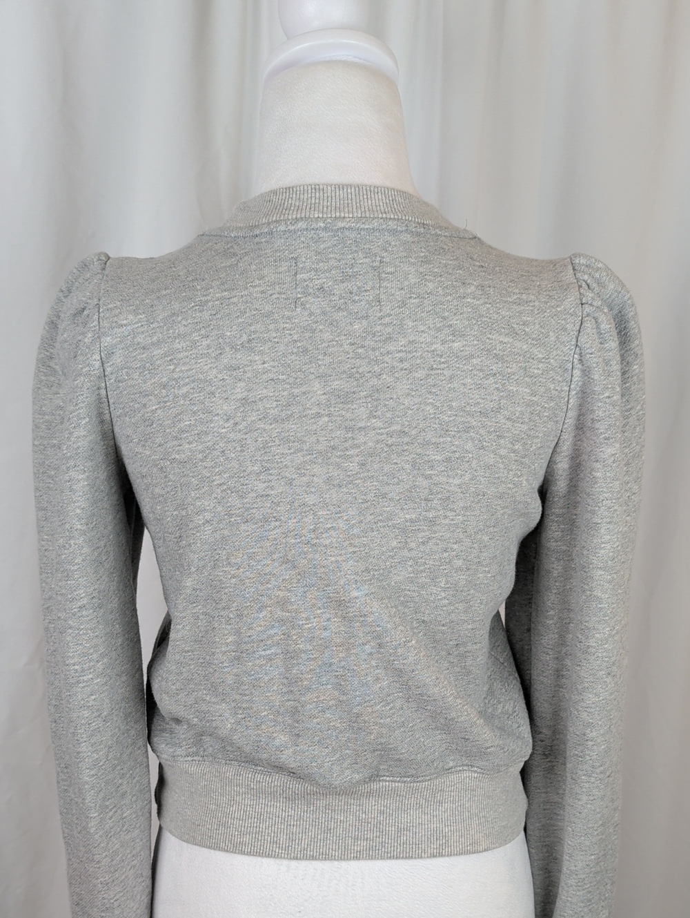 Aritzia Wilfred Free Janine Puff Sleeve Sweatshirt Gray Size XS - Picture 5 of 13